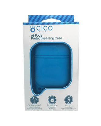 Capa case protetora Cico nova de silicone Para Airpods Azul
