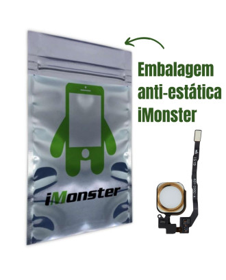 Bot&atilde;o home in&iacute;cio compat&iacute;vel com iPhone 5S e SE dourado