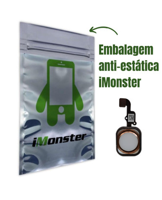 Bot&atilde;o home est&aacute;tico compat&iacute;vel com iPhone 6S e 6s Plus rosa