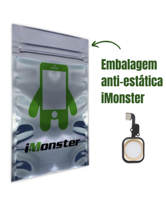 Bot&atilde;o home est&aacute;tico compat&iacute;vel com iPhone 6S 6SPlus dourado