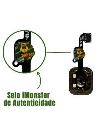 Bot&atilde;o home est&aacute;tico compat&iacute;vel com iPhone 6 6 Plus dourado