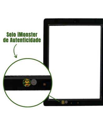 Vidro com touch screen compat&iacute;vel com iPad 2 preto