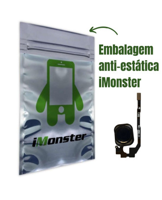 Bot&atilde;o home in&iacute;cio compat&iacute;vel com iPhone 5S e SE preto