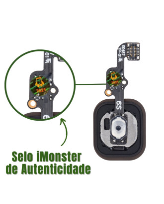 Bot&atilde;o home in&iacute;cio compat&iacute;vel com iPhone 6S e 6s Plus preto