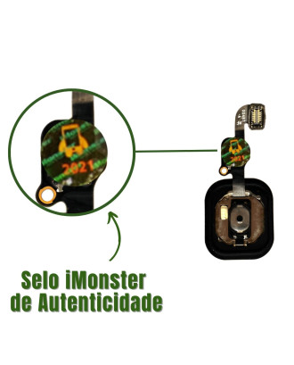 Bot&atilde;o home in&iacute;cio compat&iacute;vel com iPhone 6S e 6s Plus preto