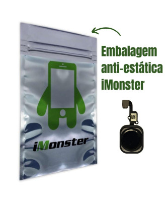 Bot&atilde;o home in&iacute;cio compat&iacute;vel com iPhone 6S e 6s Plus preto