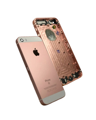 Carca&ccedil;a Tampa traseira compat&iacute;vel com iPhone SE rosa dourado