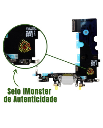 Flex Conector de carga compat&iacute;vel com iPhone 8 8G branco