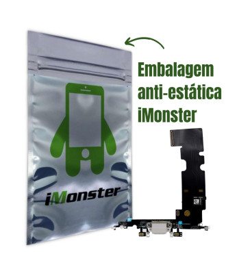 Flex Conector de carga compat&iacute;vel com iPhone 8P branco