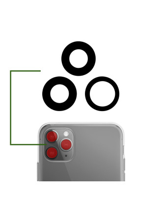 Lente da C&acirc;mera traseira compat&iacute;vel com iPhone 11 Pro Max