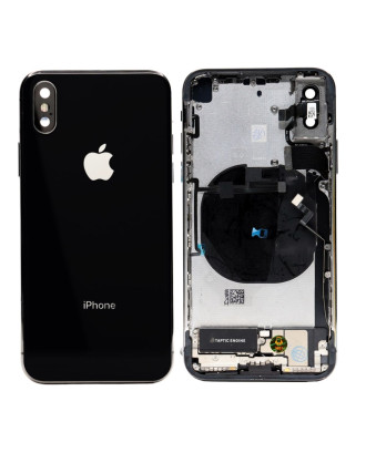 Carca&ccedil;a traseira completa compat&iacute;vel com iPhone X 10 cinza