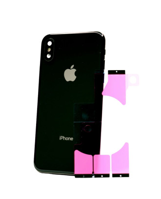 Carca&ccedil;a traseira completa compat&iacute;vel com iPhone X 10 cinza